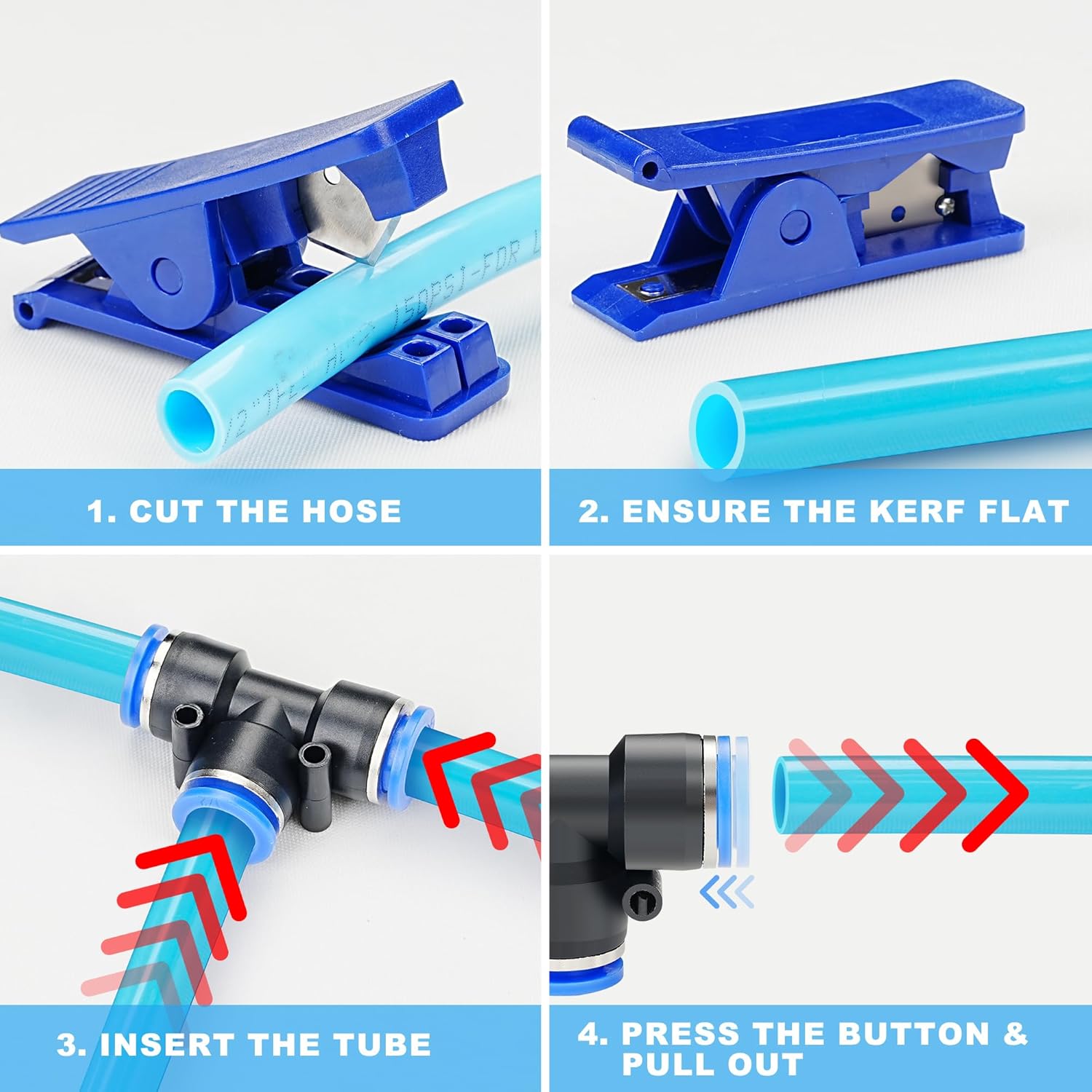 1/2″OD Compressed Air Piping System and Shop Air Line Kit with 100ft TPEE Tubing 3/8″ID, 27-Piece Air Push to Connect Kit