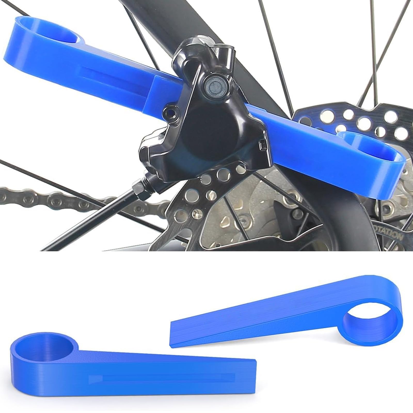 Freno idraulico bici - 2pcs Reset Strumento per Pistoni Freno a Disco, Attrezzo Allineamento Universale per Manutenzione Freni per MTB Bici Strada, Blu.
