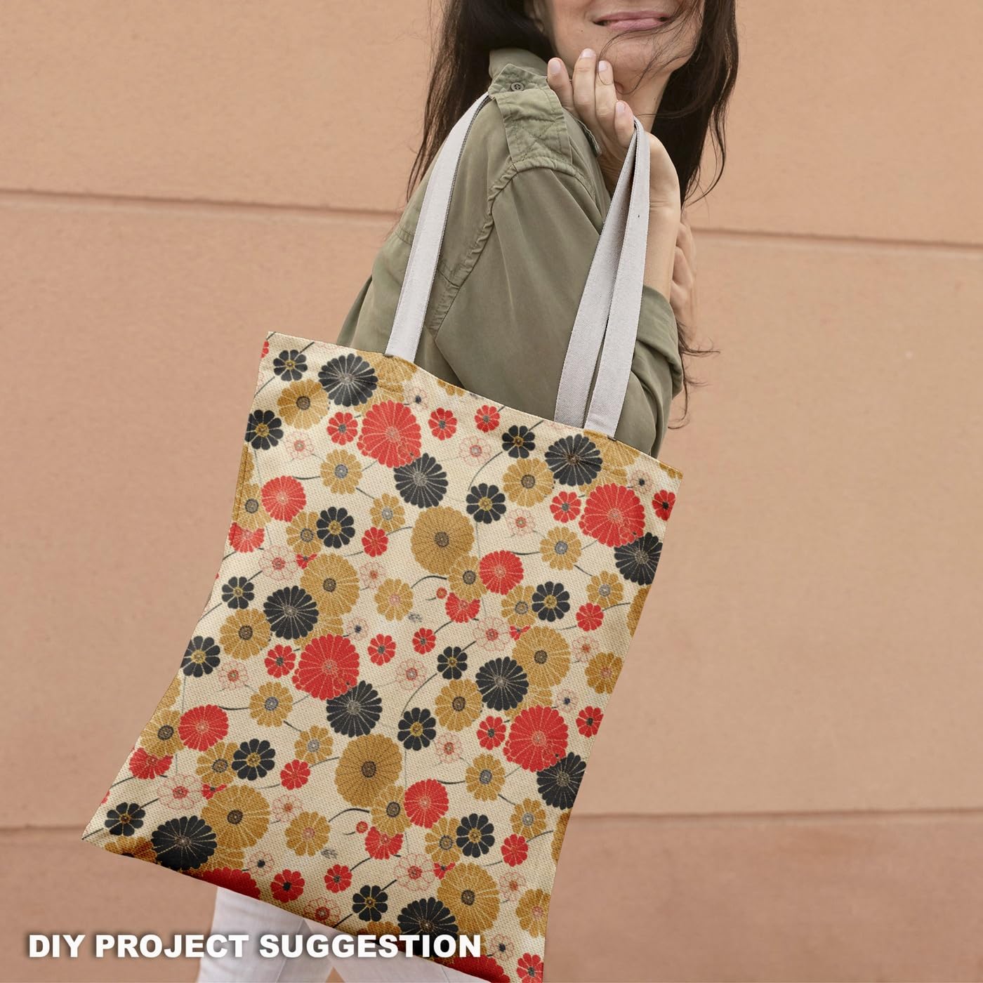 HEKO PANELS Tela Oxford impermeable primavera flores japonesas 5 metros 155