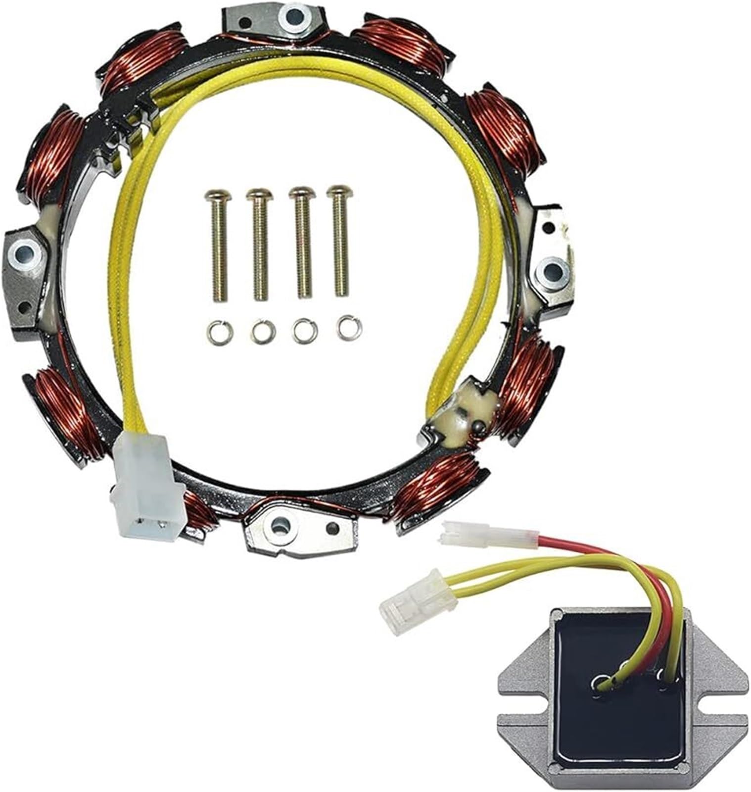 Kit alternateur voiture Compatible con Briggs&Stratton 394890 393374 691185 696458 691064 393295 John D cortacésped 592830 alternador regulador de voltaje 845907