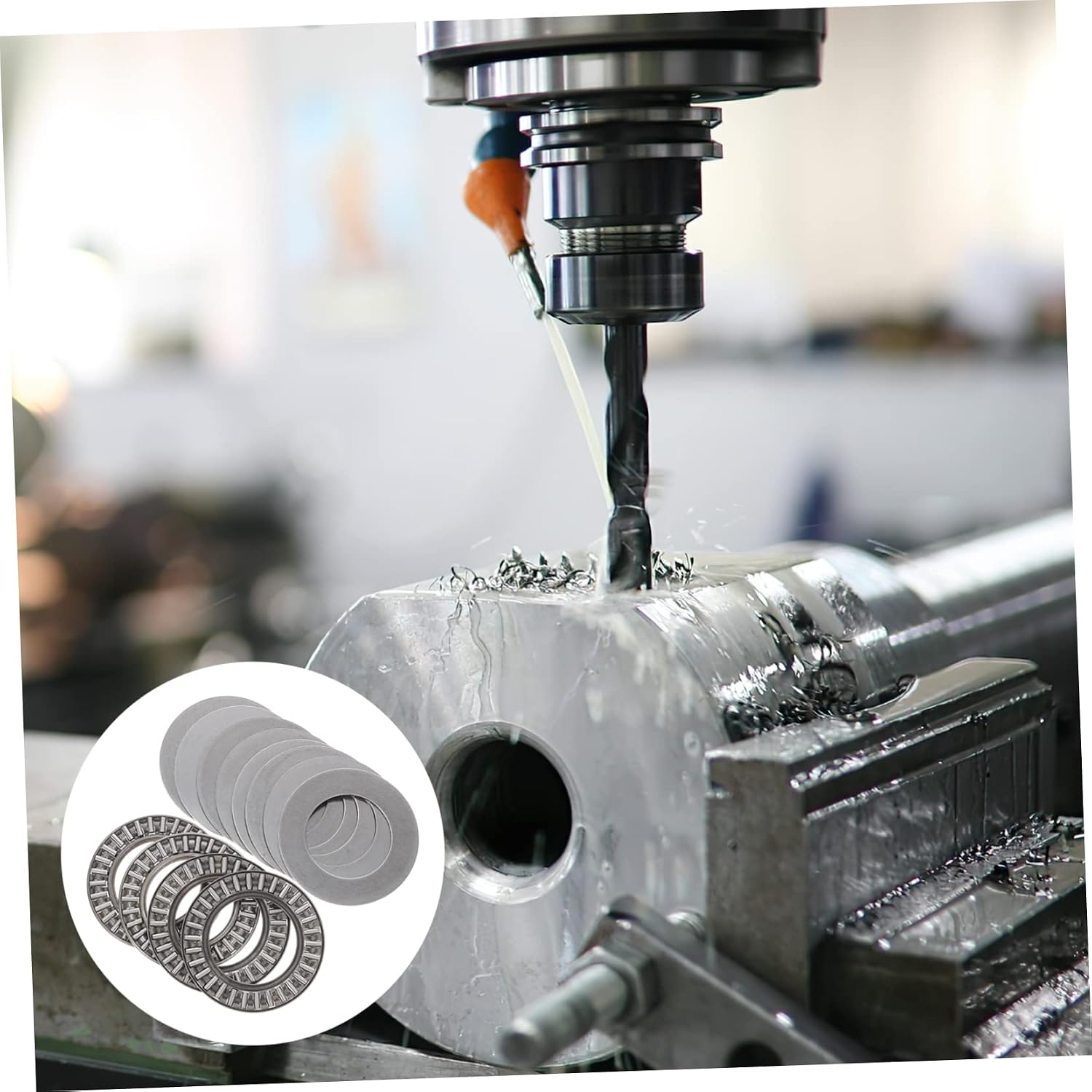 4sets Thrust Needle Roller Bearings Set One Load Thrust Washer for Industrial Use