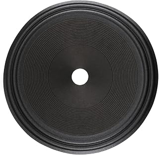 Fielect 12 inches Paper Speaker Cone Subwoofer Cones Drum Paper 1.5 inches Inner Diameter with 2 Cloth Surround 1Pcs