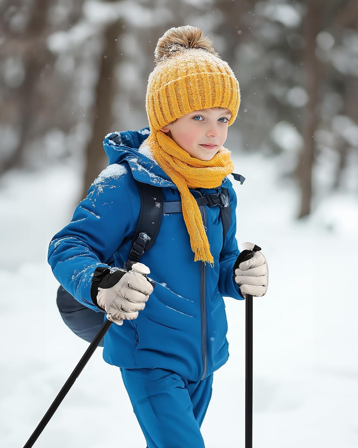 OutdoorMaster Kids Ski Snow Gloves, 3M Thinsulate Winter Windproof Waterproof Thermal Gloves for Boys & Girls, Fits Youth Winter Sports, Skiing, Snowboard - Image 6