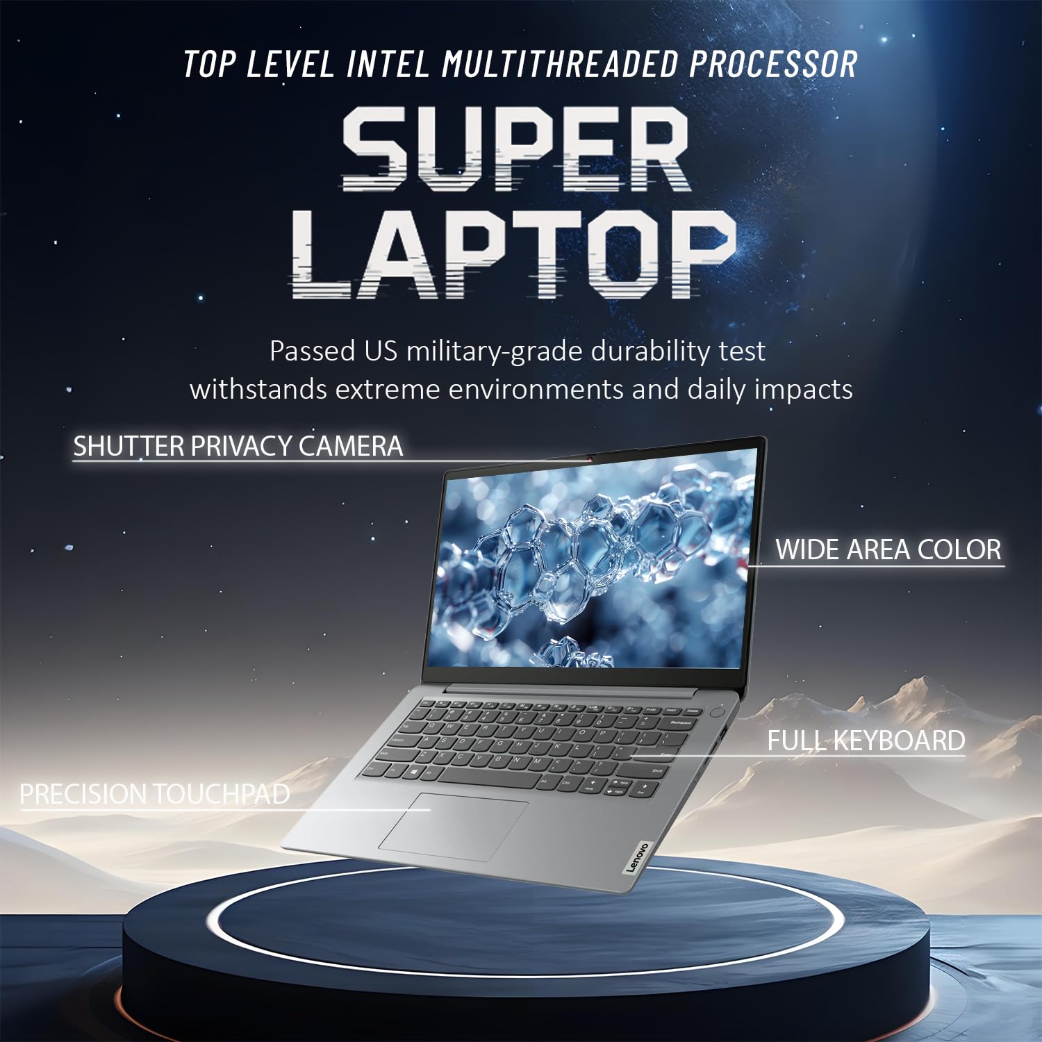 Lenovo IdeaPad Laptop with Microsoft Office, Intel High Performance CPU, 12GB RAM, 1TB Cloud & 256GB Storage, 11 Hour Battery, SD-Card Reader,Webcam + WiFi 6, Windows 11, WOWPC Recovery USB