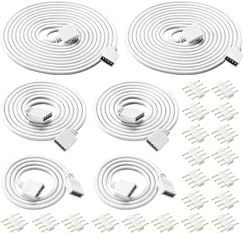 COOLWEST 2 Pezzi 2M Cavo Di Estensione Per Striscia LED 4 Pin Connettori Striscia Led Cavo Di Splitter Per Smd 5050 3528 Striscia Luminosa Led 91441536
