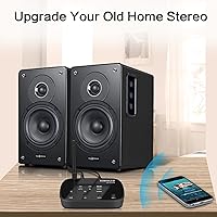 Vista 6 de SIMOLIO Receptor Bluetooth con pantalla de códec EQ y BT, adaptador de audio inalámbrico de 197 pies con aptX LL y aptX HD para altavoces estéreo