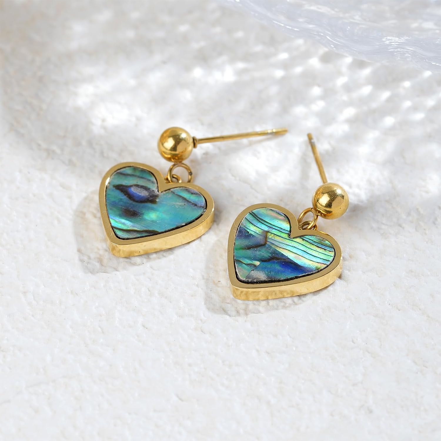 Abalone/White Shell Dangle EarringsTurquoise/Malachite/Shell Earrings Jewelry Gift for Women - Image 6