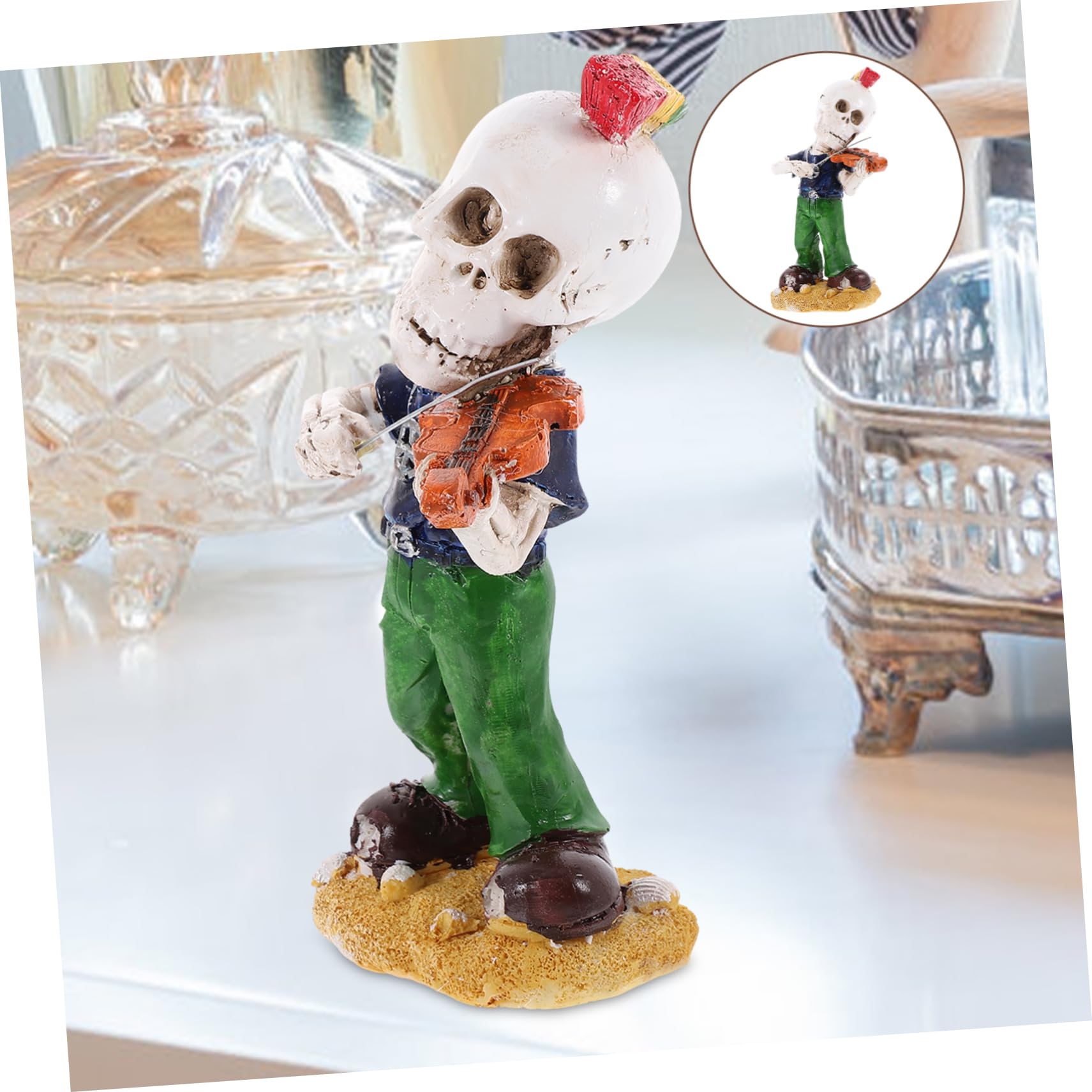 Amazon｜SEWACC 樹脂製 骸骨像 デスク用 置物 ハロウィン 装飾 院内