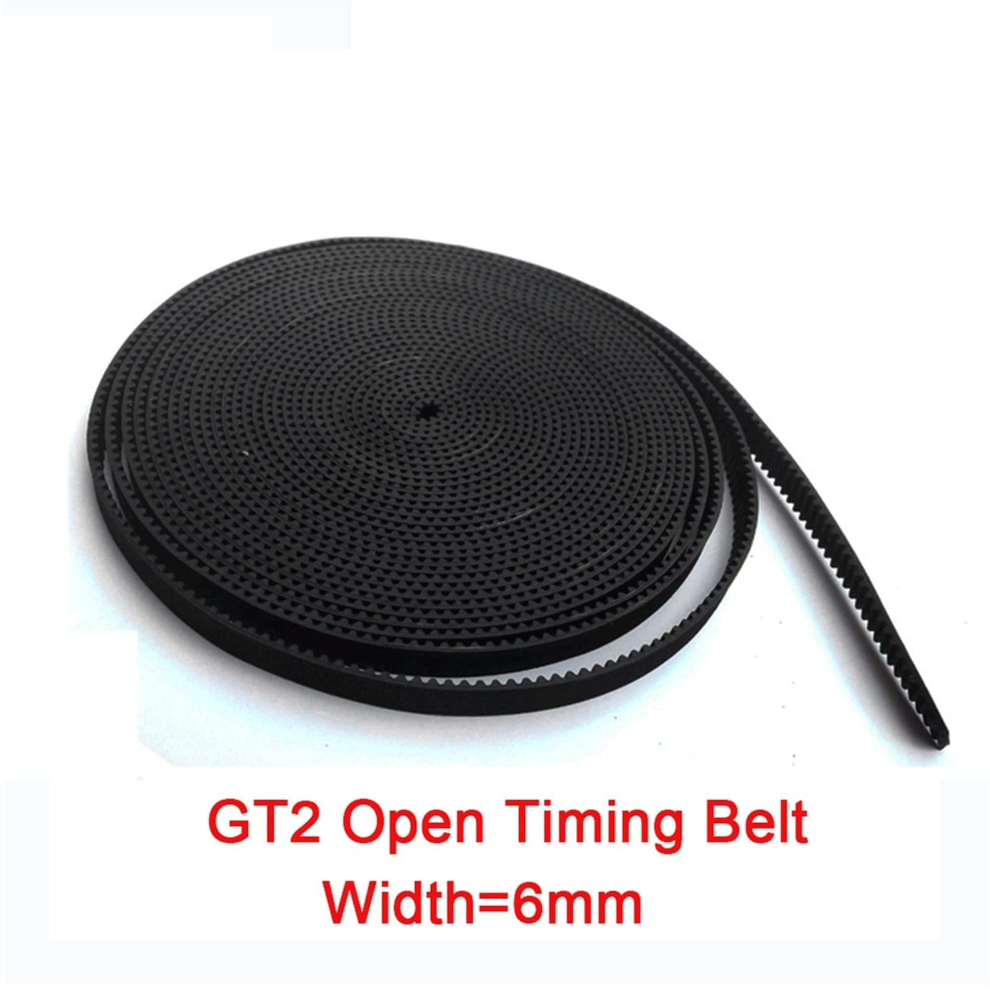 Correa dentada sincrónica 2GT de 6 mm de ancho, goma GT 2-6/GT 2-9 mm, retroceso pequeño para impresora 3D GT 2 para impresora 3D
