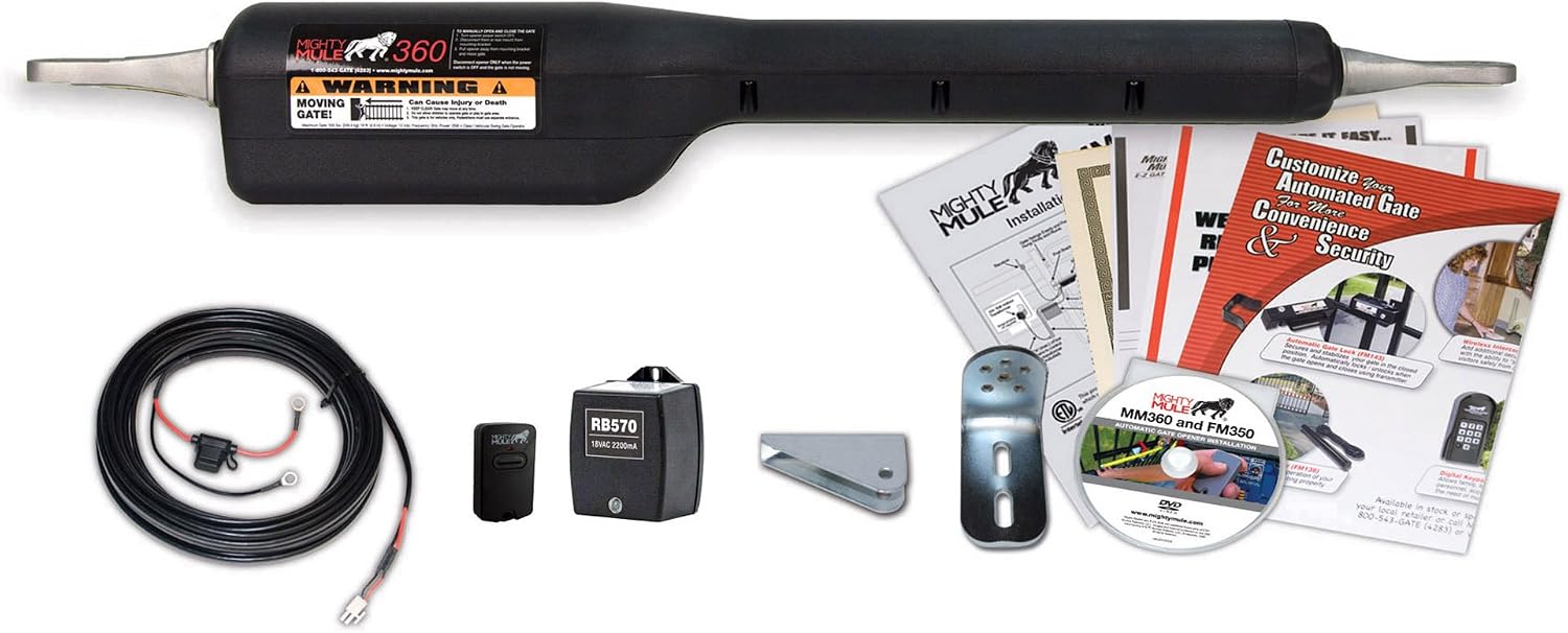 Mighty Mule MM360 Medium Duty Gate Operator, Black