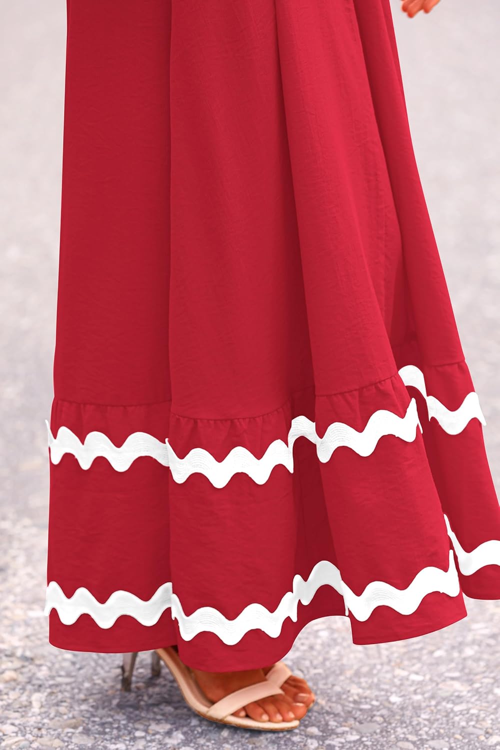 PRETTYGARDEN Women's 2026 Summer Flowy Maxi Dress Casual Sleeveless Spaghetti Strap Ruffle Beach Long Dresses - Image 8