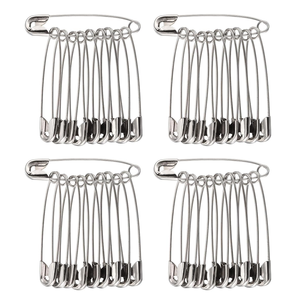QHFlashbuy 55mm Safety Pins,40 Pcs Nickel Plated Steel,Large Safety Pins for Clothes,Clothes Arts Crafts Sewing Hemming Textile Fabric Clothing,DIY Jewellery Sewing
