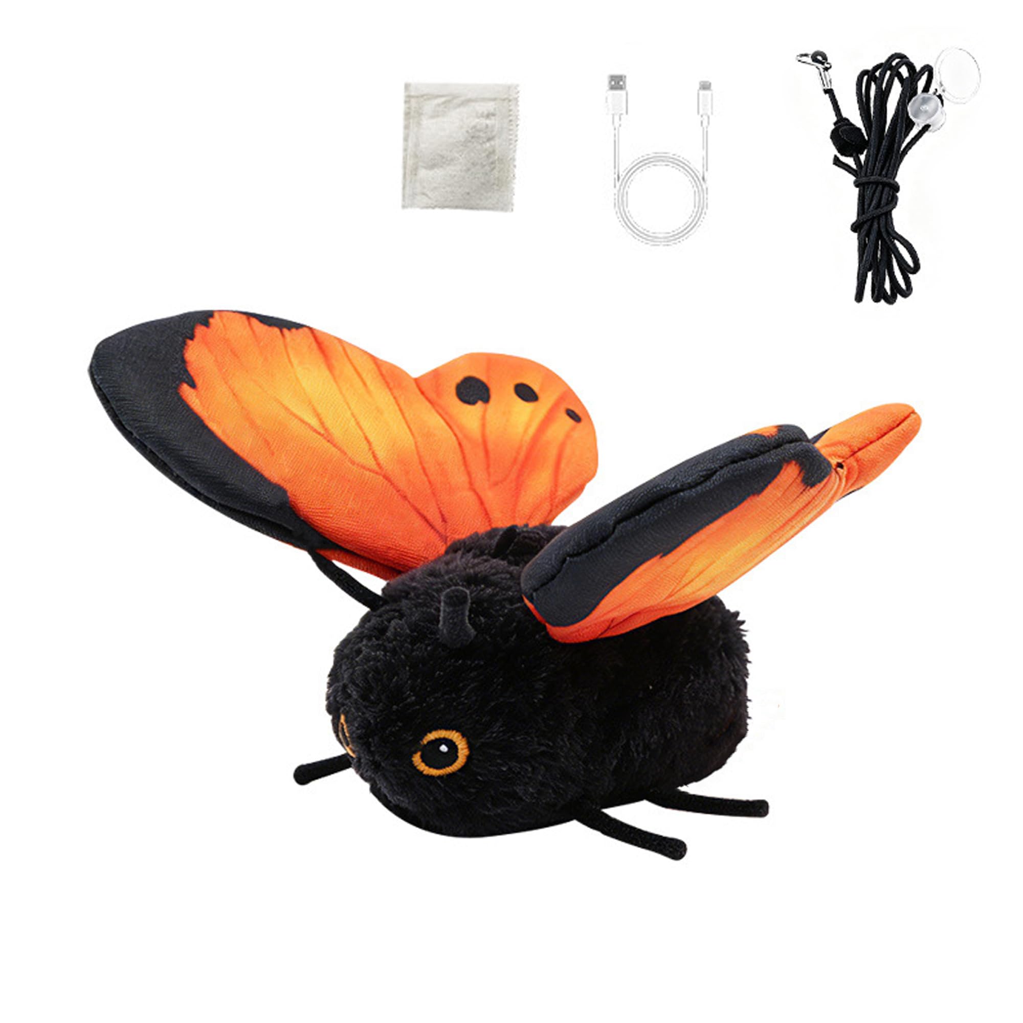 Interactive Cat Toy, Smart Flapping Wings Butterfly (No Flying