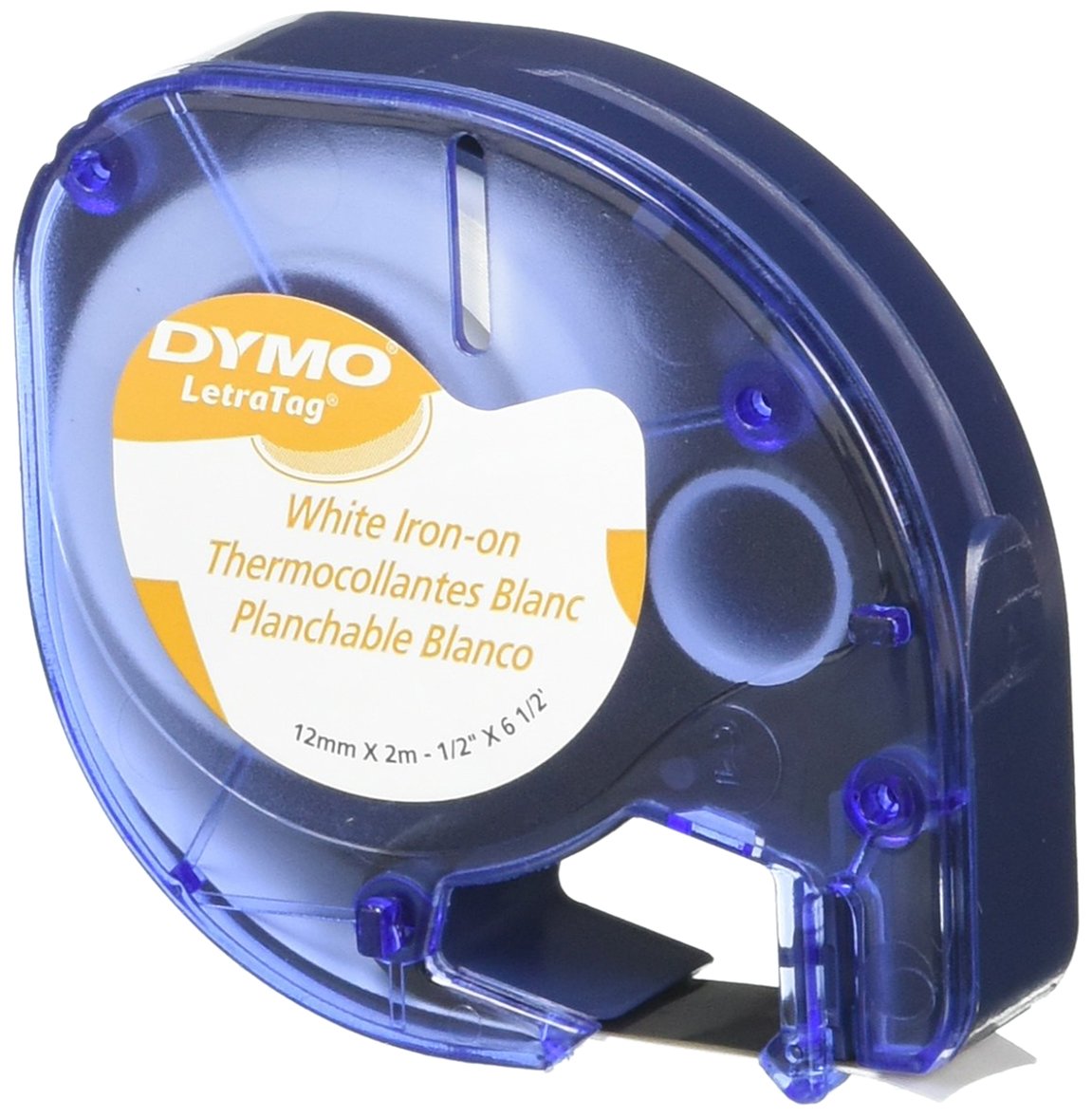 DYMO® LetraTag Fabric Iron-On Labels, 1/2" x 6 1/2 ft, White - Sold As 6/Pack (Bundle Also Includes Plexon® Ballpoint Pen)