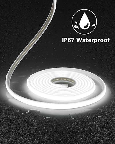 Miniatura 2 de Aclorol Tira de luces LED COB de 5 V, 10 pies, 960 LED, regulables, impermeables, con autoadhesivas, para gabinete de cocina, baño, espejo, tocador,