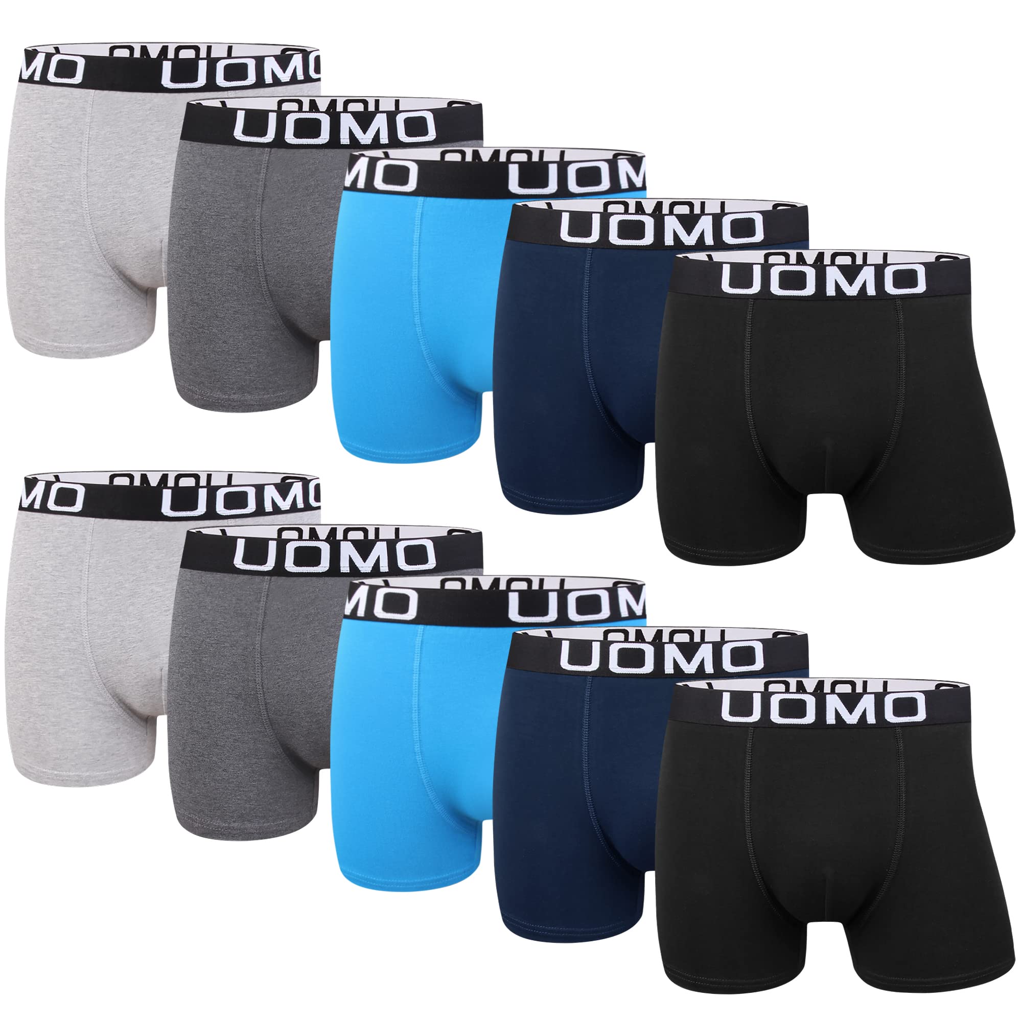 L&K Boxer Uomo 10 Pezzi In Cotone 100% – Intimo Classico Con Apertura A Bottoni, Taglie M-4XL, Perfetti Per Sport E Tempo Libero