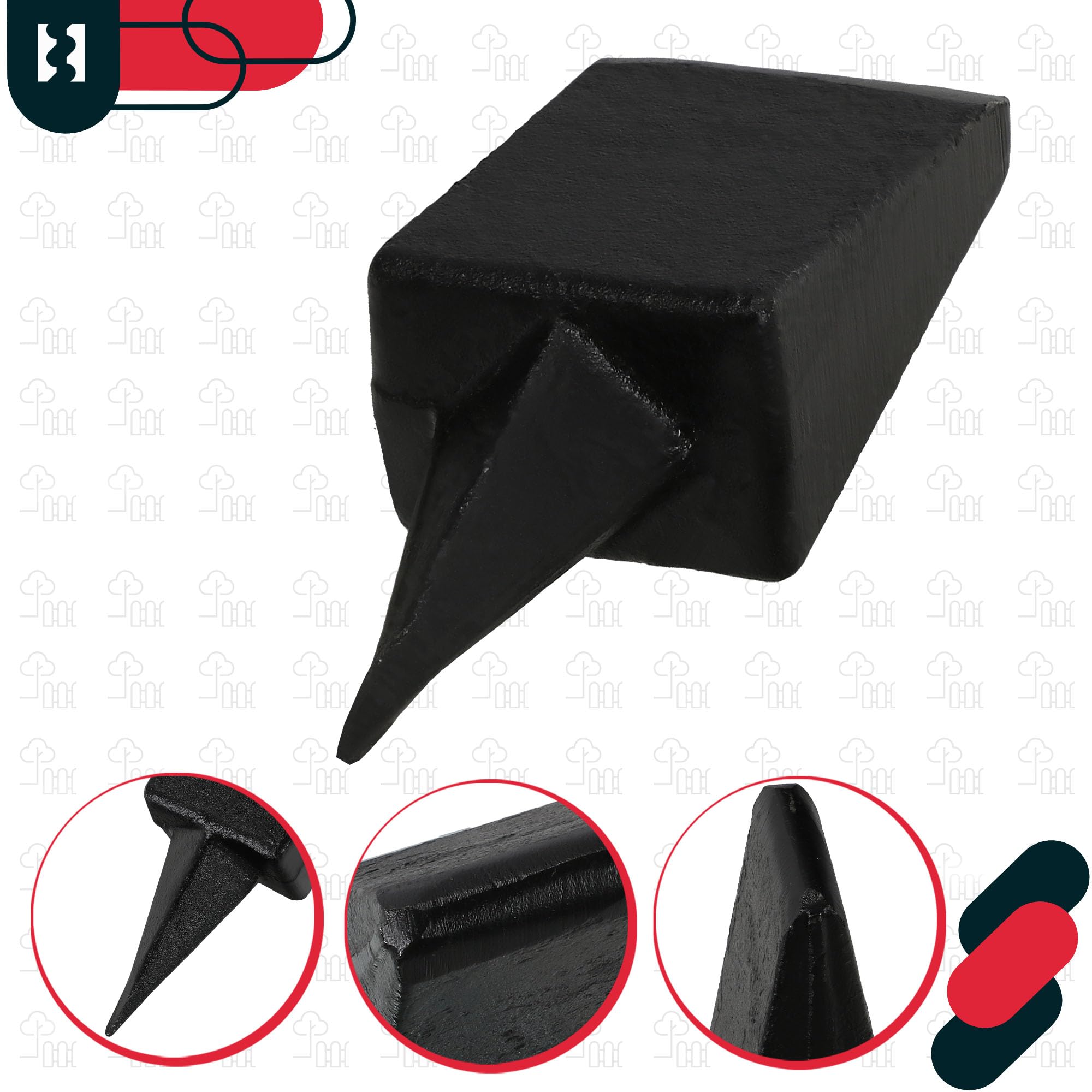 KOTARBAU Enclume Dengel, Pointue Forgée pour Le grenaillage des Lames de Faux Noir