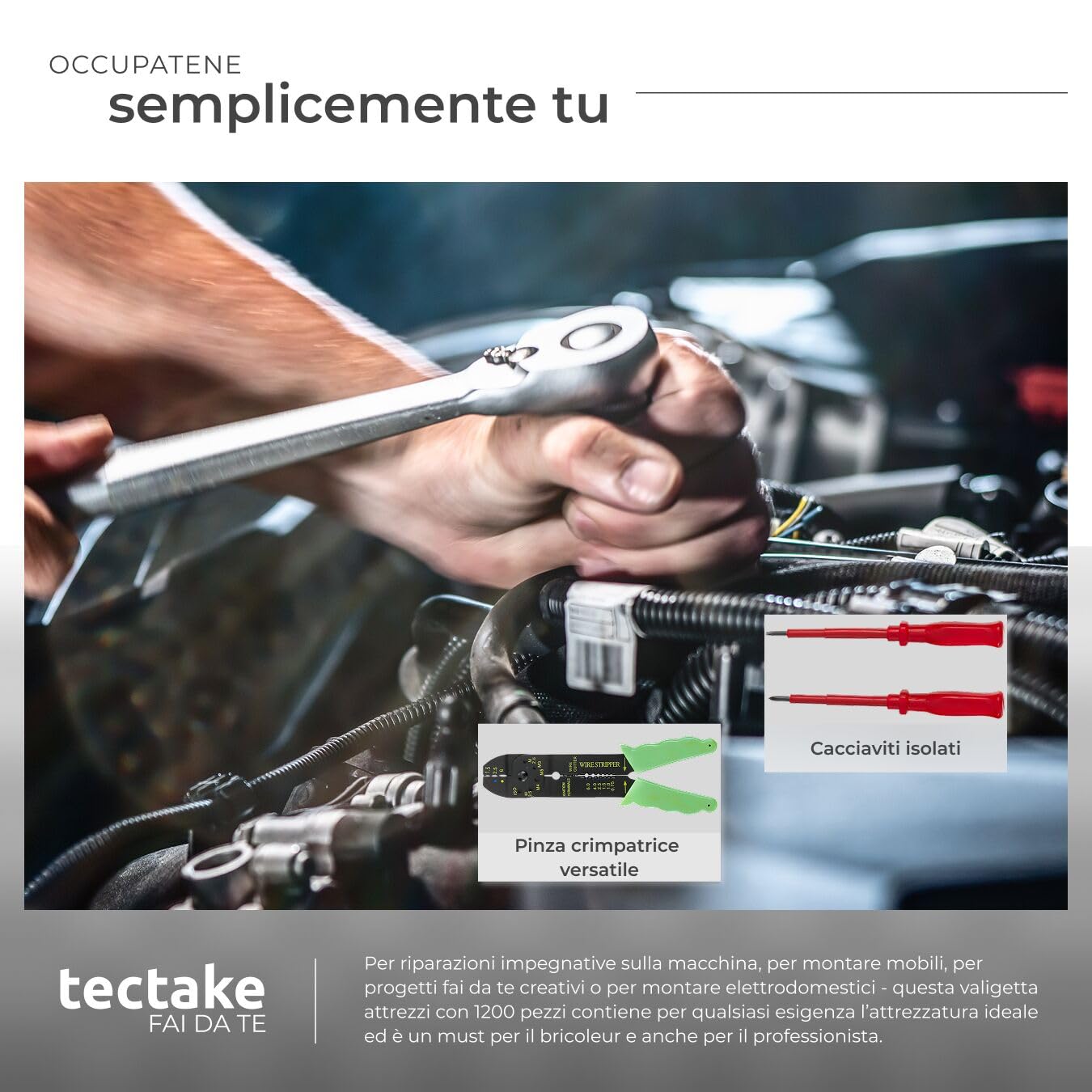 tectake® 1200 Set di Attrezzi Trolley, Valigia Alluminio, Porta utensili, Portautensili, Cassetta, Valigetta da Lavoro, Attrezzi da Lavoro, Trolley Porta Attrezzo