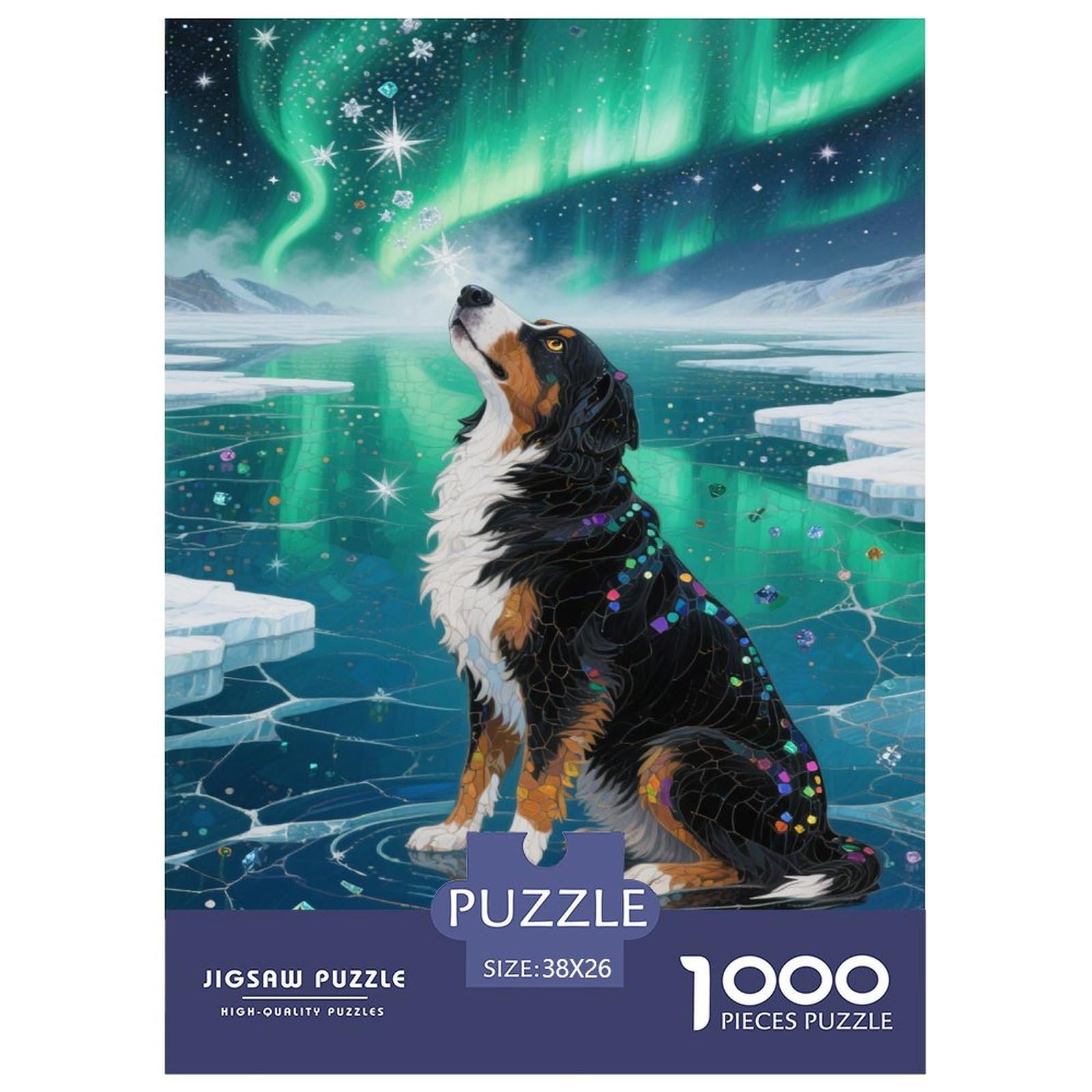 Puzzle Bernese Mountain Dog 1000 Piece Challenge Toy for Adults,Polar Ice And Snow Impossible Jigsaw Puzzles 1000 Piece Educational Game 38x26cm/1000pcs