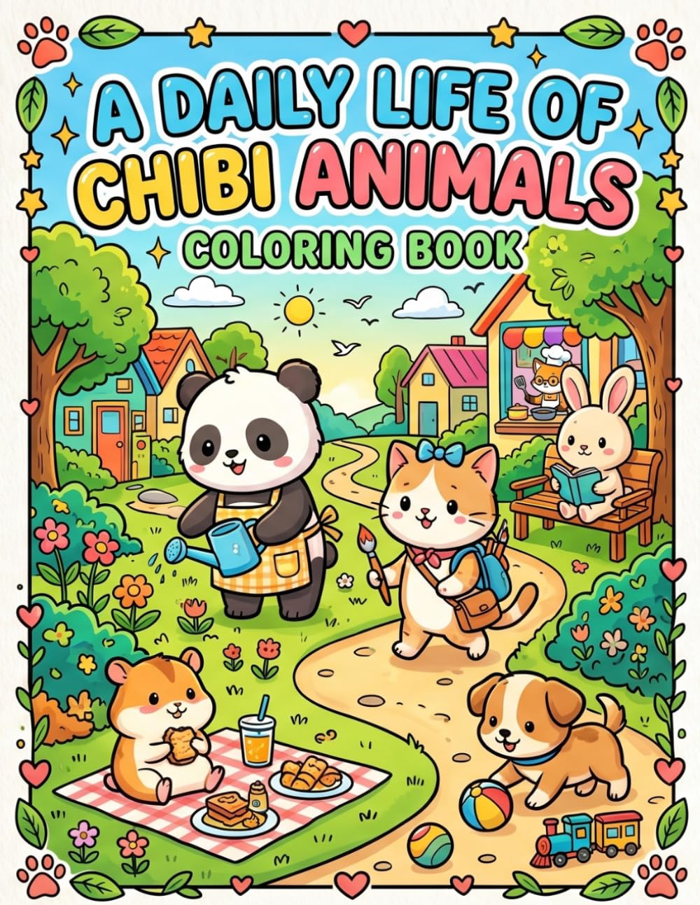 "A Daily Life of Chibi Animals" Coloring Book