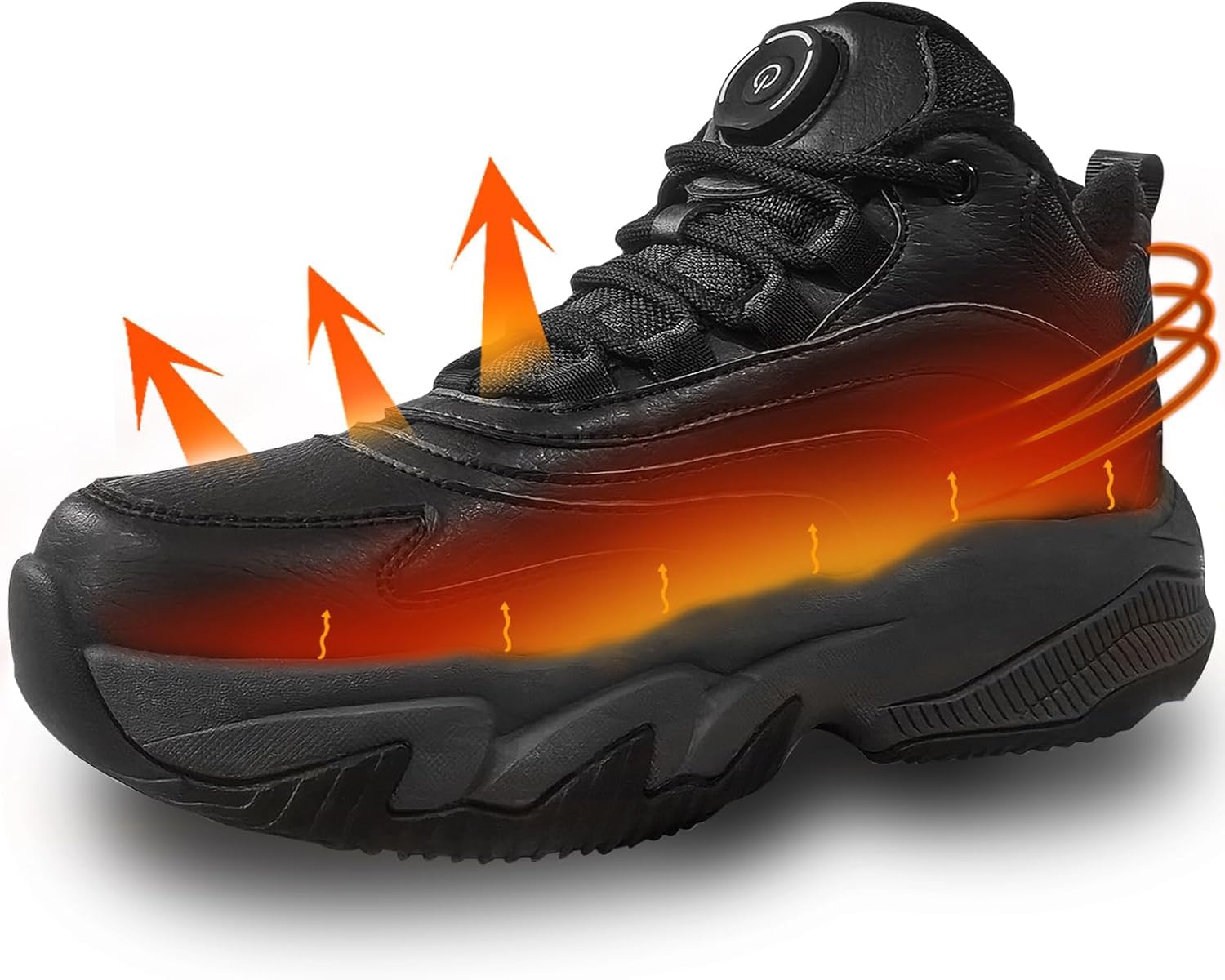 Chaussures de Sport chauffantes Rechargeables USB,Chauffantes pour Hommes et Femmes, Chauffe-Pieds électrique à 3 Vitesses de température, Running Sneakers Voyages d'hiver Alpinisme