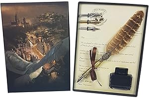 Vintage Quill and Hair Carving Pen Set: An Exquisite Tool for Calligraphy