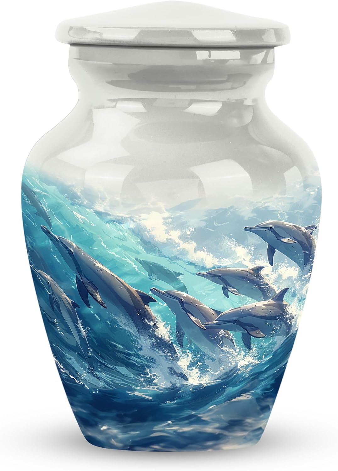 Dolphin Urns for Human Ashes - Small Urns for Ashes - Small Urn for Human Ashes Keepsake - Urns Human Ashes - Cremation Urns for Men Small Keepsake (Size - 3inch,1pcs)
