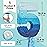 BLUE PANDA Pull String Pinata Number 5 - Ombre Blue, 16.5 x 11.6 In - Pinata for 5 Year Old Boy, 5th Birthday Decorations for Boys - Ribbon Surprise for Candy & Confetti