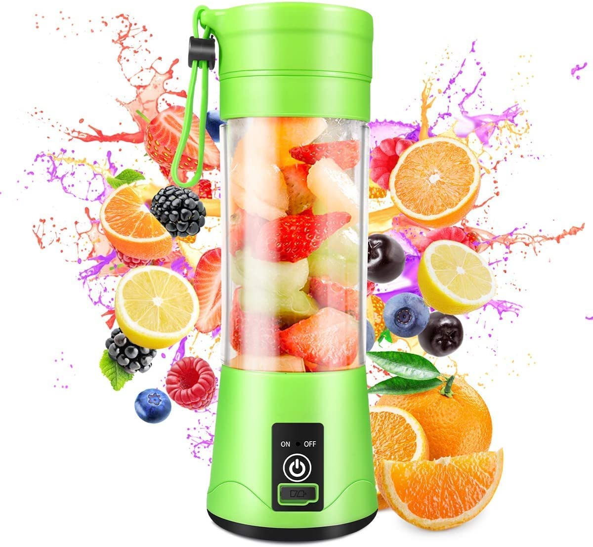 Personal Blender with USB Rechargeable Mini Fruit Juice Mixer, Personal Size Blender for Smoothies and Shakes Mini Juicer ...
