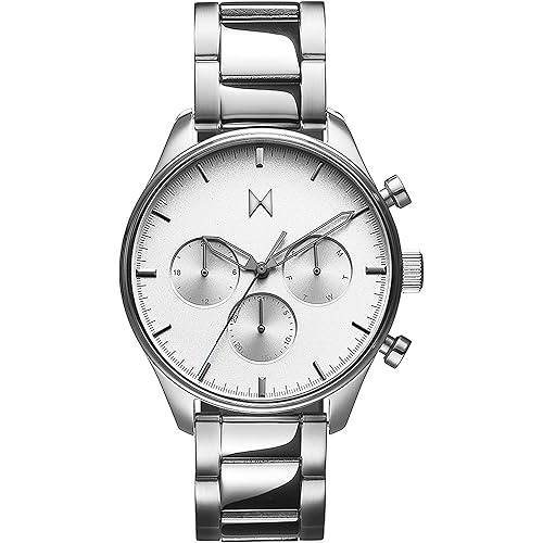 MVMT Men’s Airhawk - Pilot Watch for Men - Military Analog Men’s Wristwatch - Stainless Steel Aviator Watch - Minimalist Water-Resistant 5 ATM/50 Meters Timepiece - Interchangeable Watch Bands - 42mm