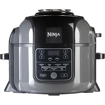 ninja foodi multi cooker [op300eu] tender crisp technology hot air frying grilling baking roasting sharp sauteing steaming slow cooking 1460 w