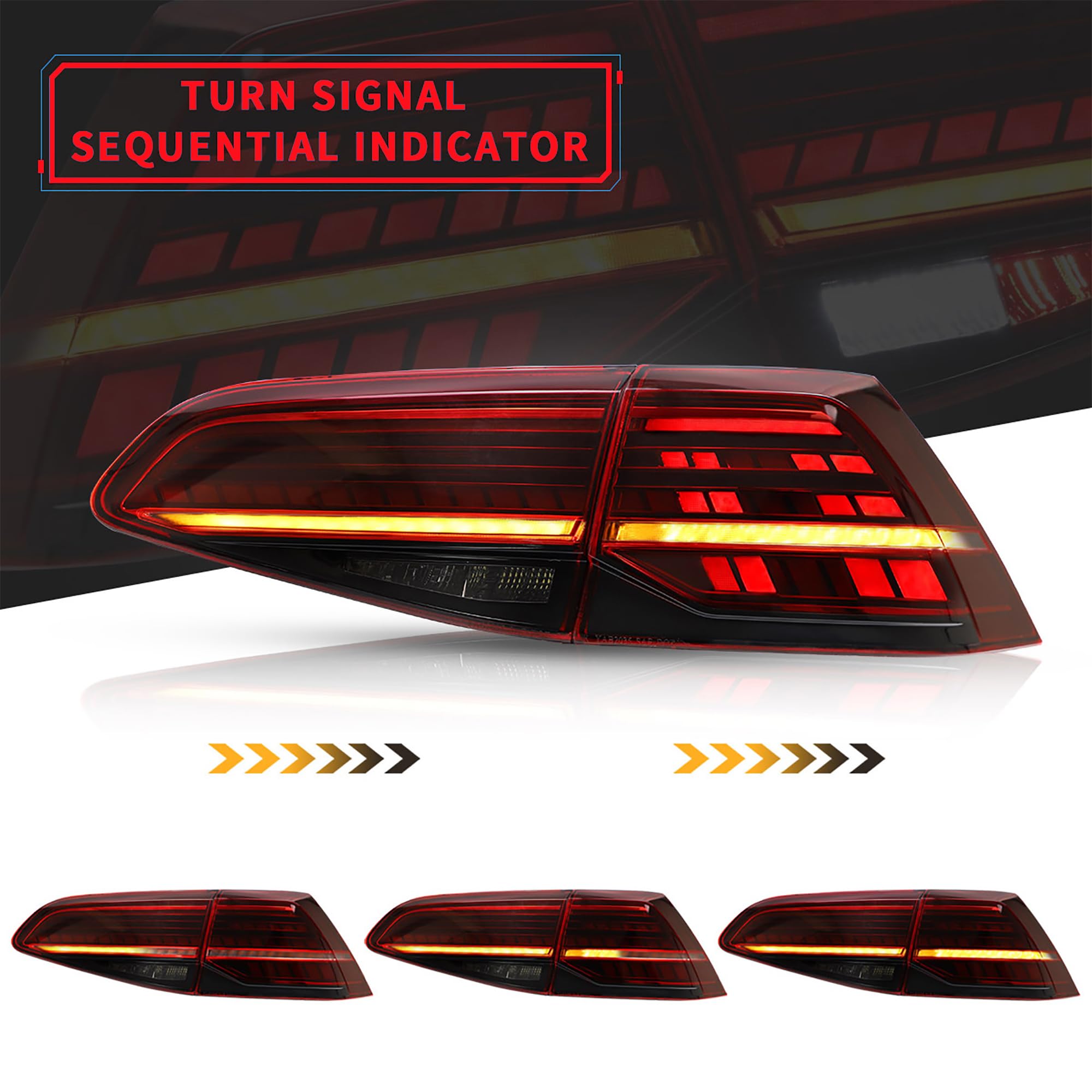 Amazon.com: VLAND Tail Lights for 2014-2020 Golf 7 Golf MK7 Golf 