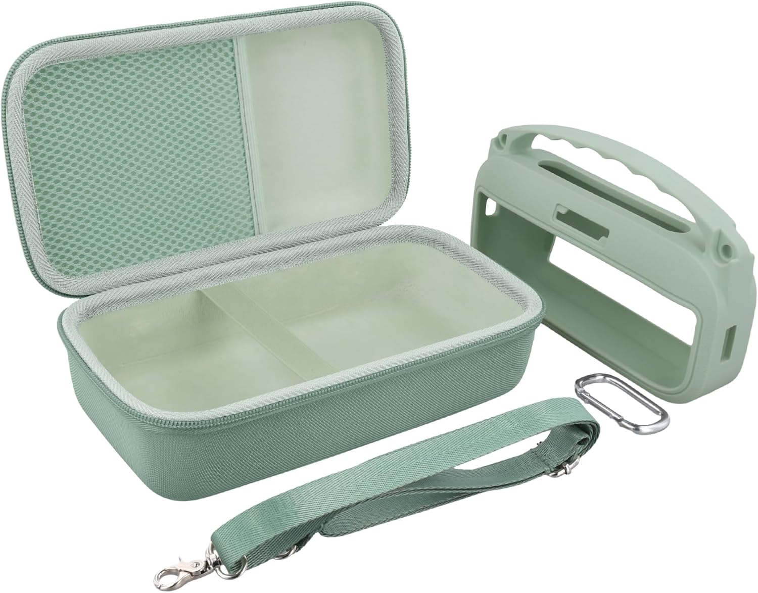 co2CREA Hard Case and Silicone Case Replacement for Bose New SoundLink Flex 2nd Gen/Bose SoundLink Flex Bluetooth Portable Speaker, Protective Case with Carabiner and Shoulder Strap (Alpine Sage Case) - Image 8