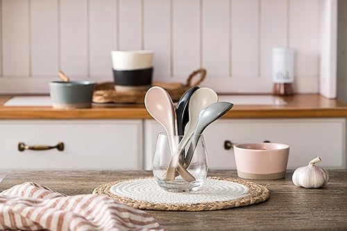 Miniatura 5 de Juego de 4 cucharas de sopa de cerámica, cucharas de sopa asiáticas, cucharas largas de ramen, cucharas de sopa modernas para Pho, Wonton, fideos,