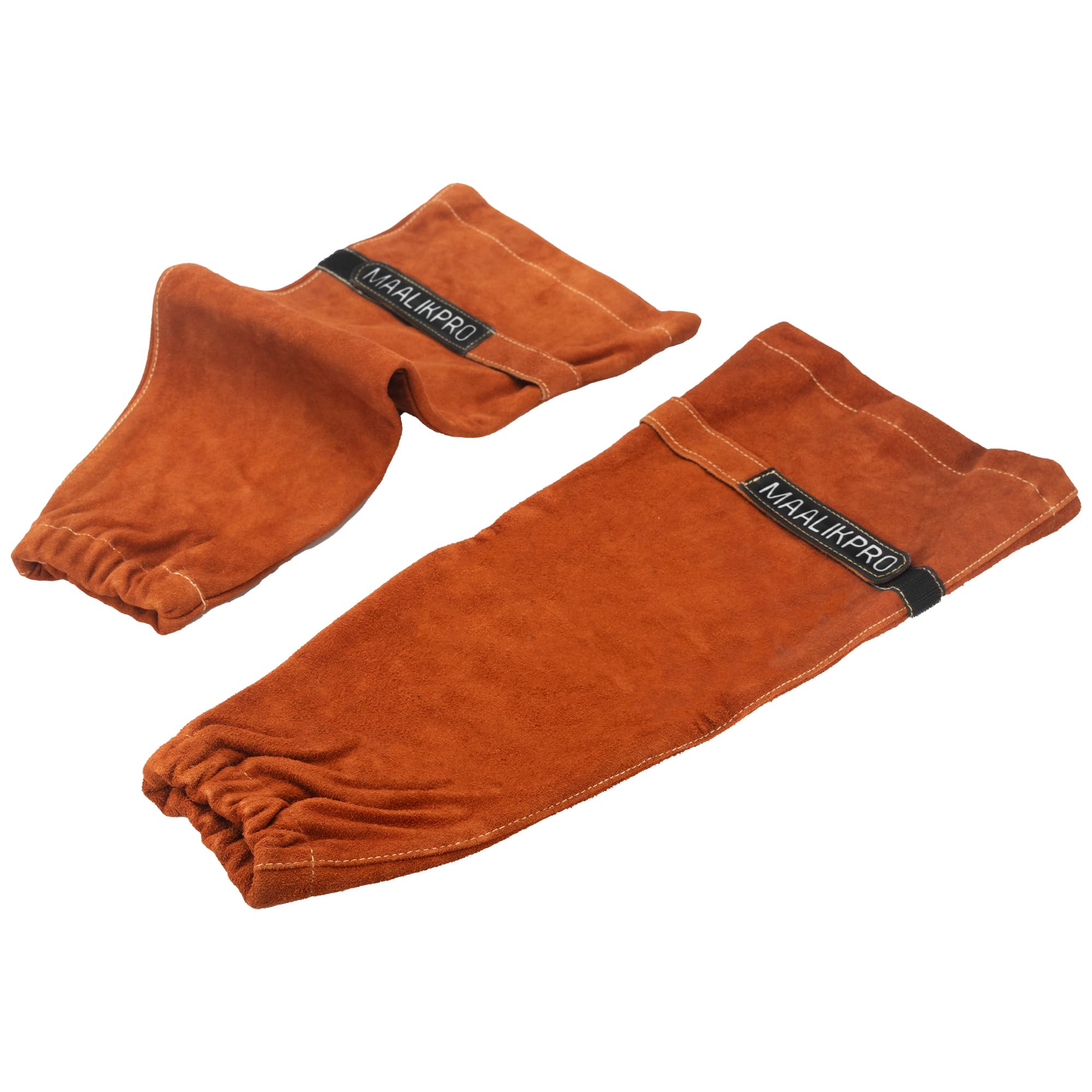 Mangas de trabajo de soldadura de cuero, resistentes al calor y al fuego, para hombres y mujeres, ideales para soldadura y trabajo industrial