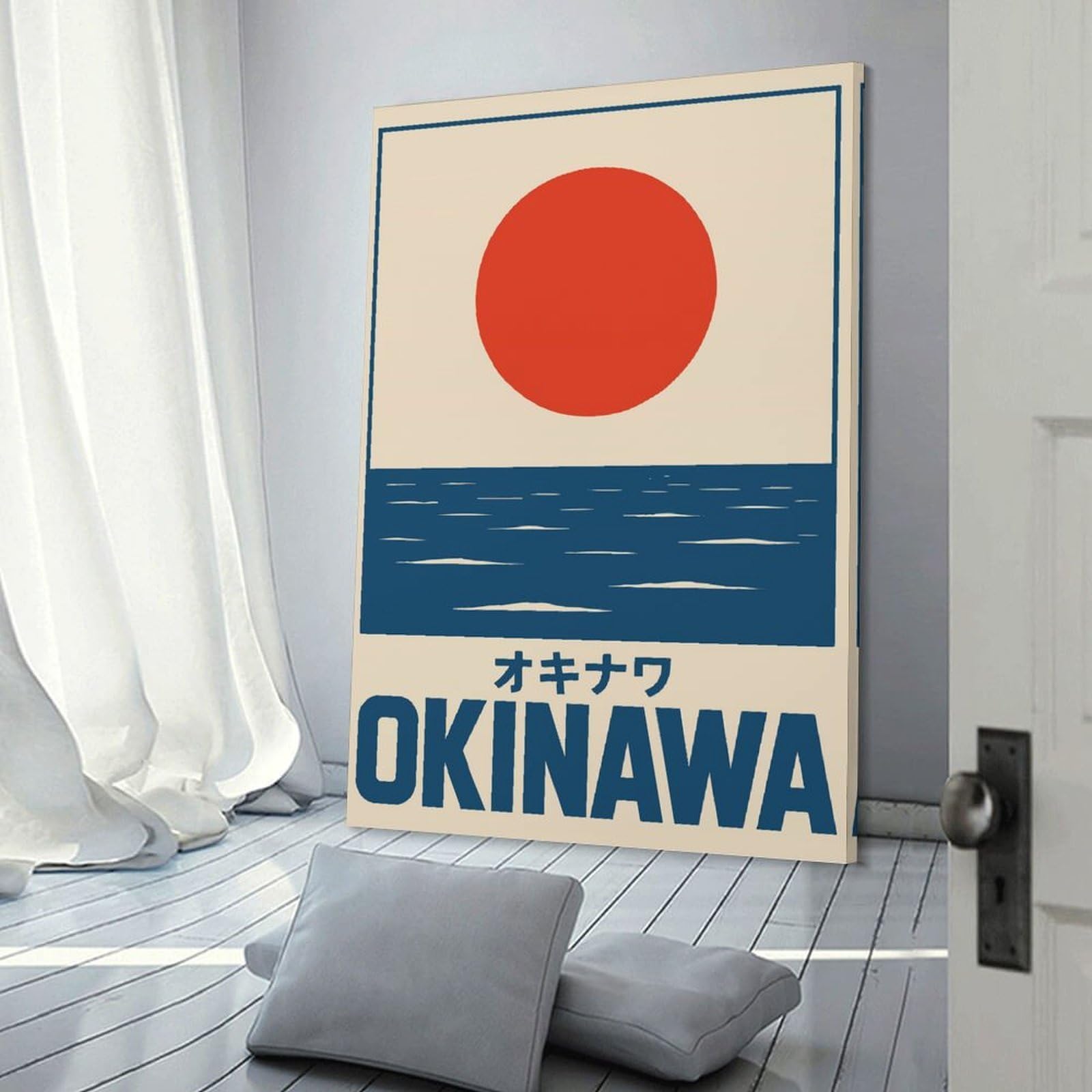 Junmoney Room Decor Wall Art Okinawa Japan Travel (2), 20x30inch(50x75cm), for Gallery Wall Layouts in Home Or Office, Home Wall Art for Statement Displays