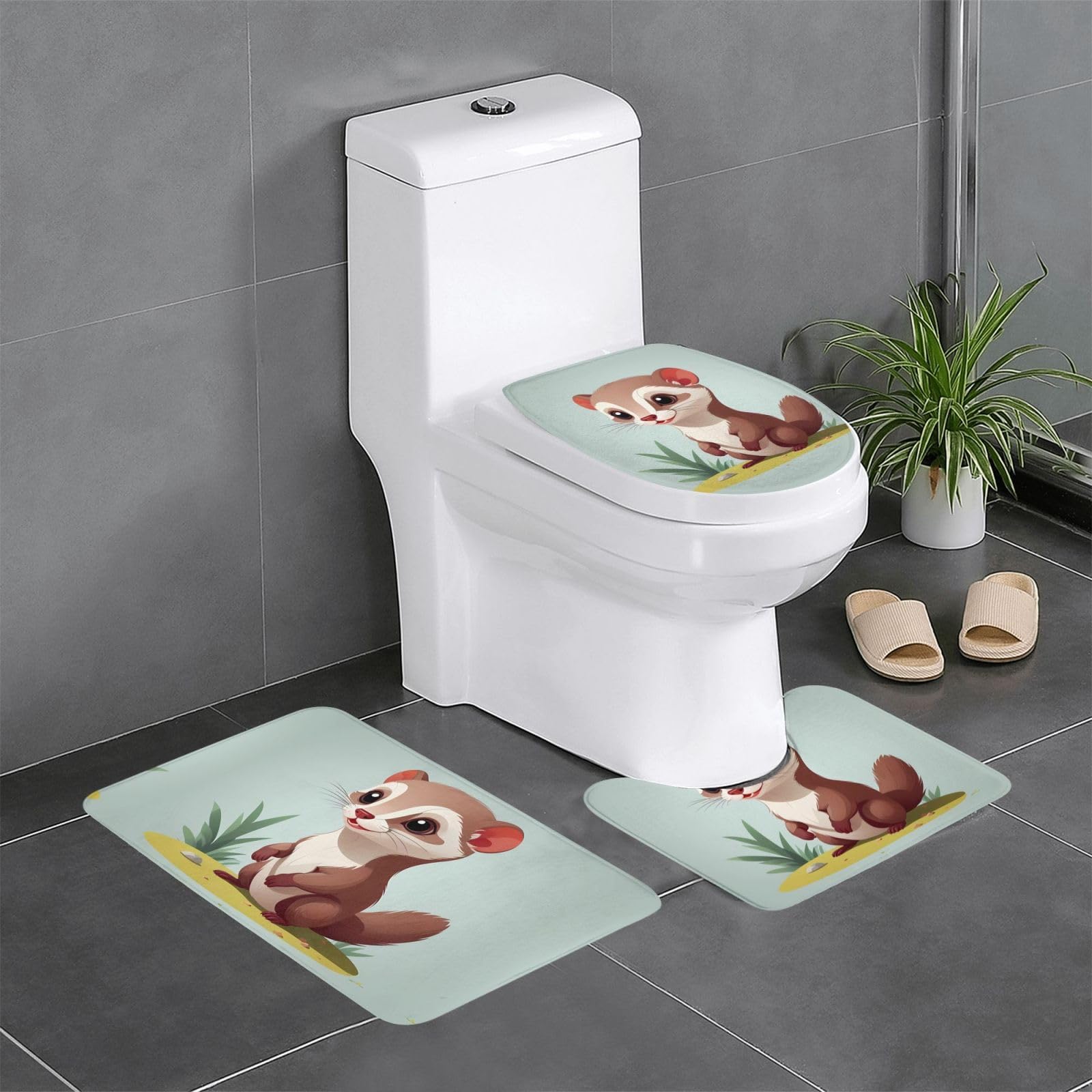 Tapis de salle de bain belette haut de gamme antidérapant pour coiffeuses élégantes