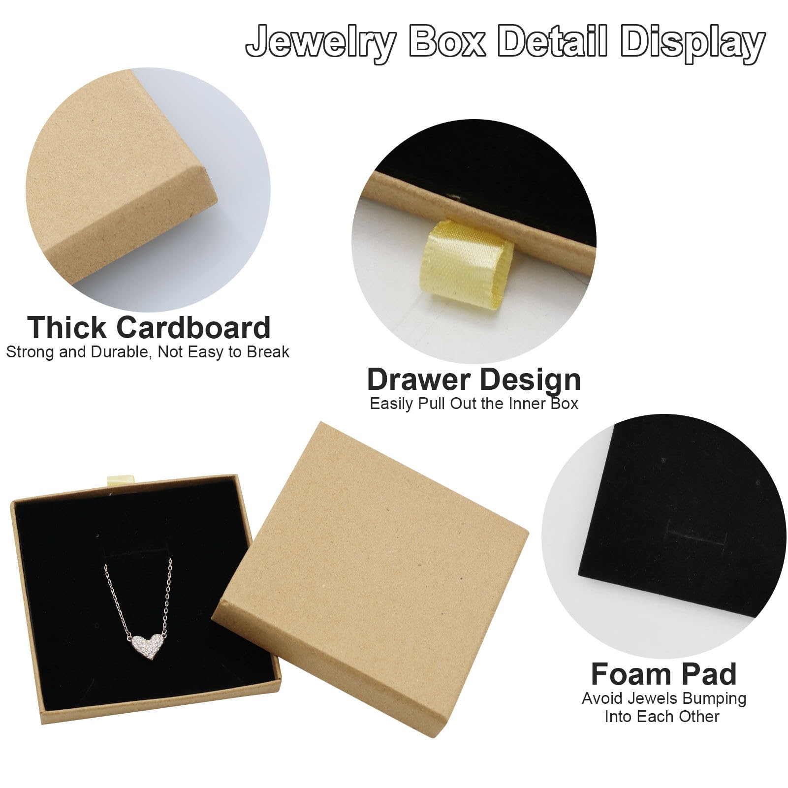 Lot De 2 Petites Boîtes Cadeau Pour Bijoux Et Pochette En Velours 9 1 X 9 1 X 1 7 Cm Carrees Pour Collier Boucles D Oreilles Bracelet Boite Cadeau En Carton Organisateur De Rangement Pour Tucnoeu