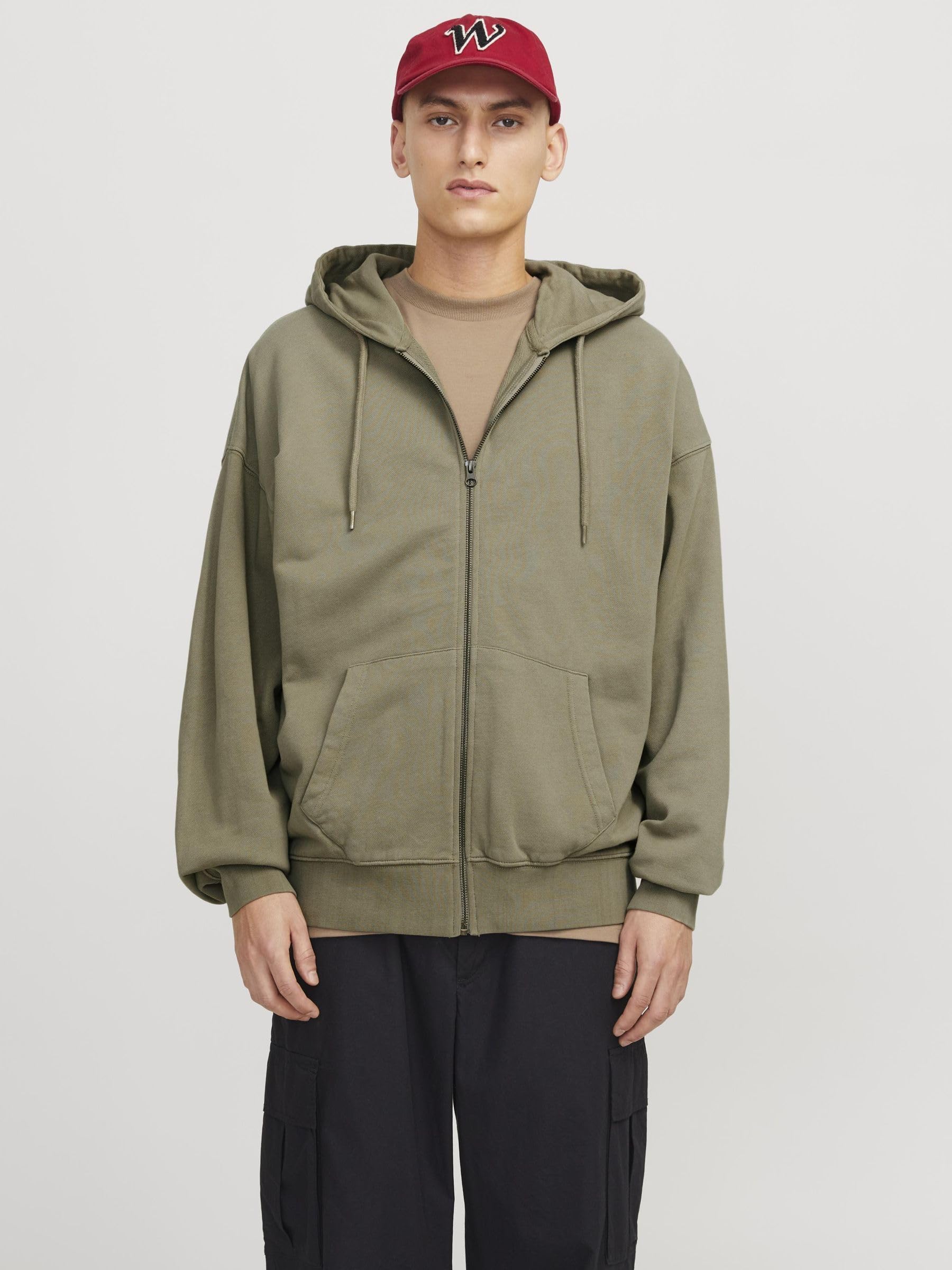 JACK & JONES Hoodie Plain Hoodie
