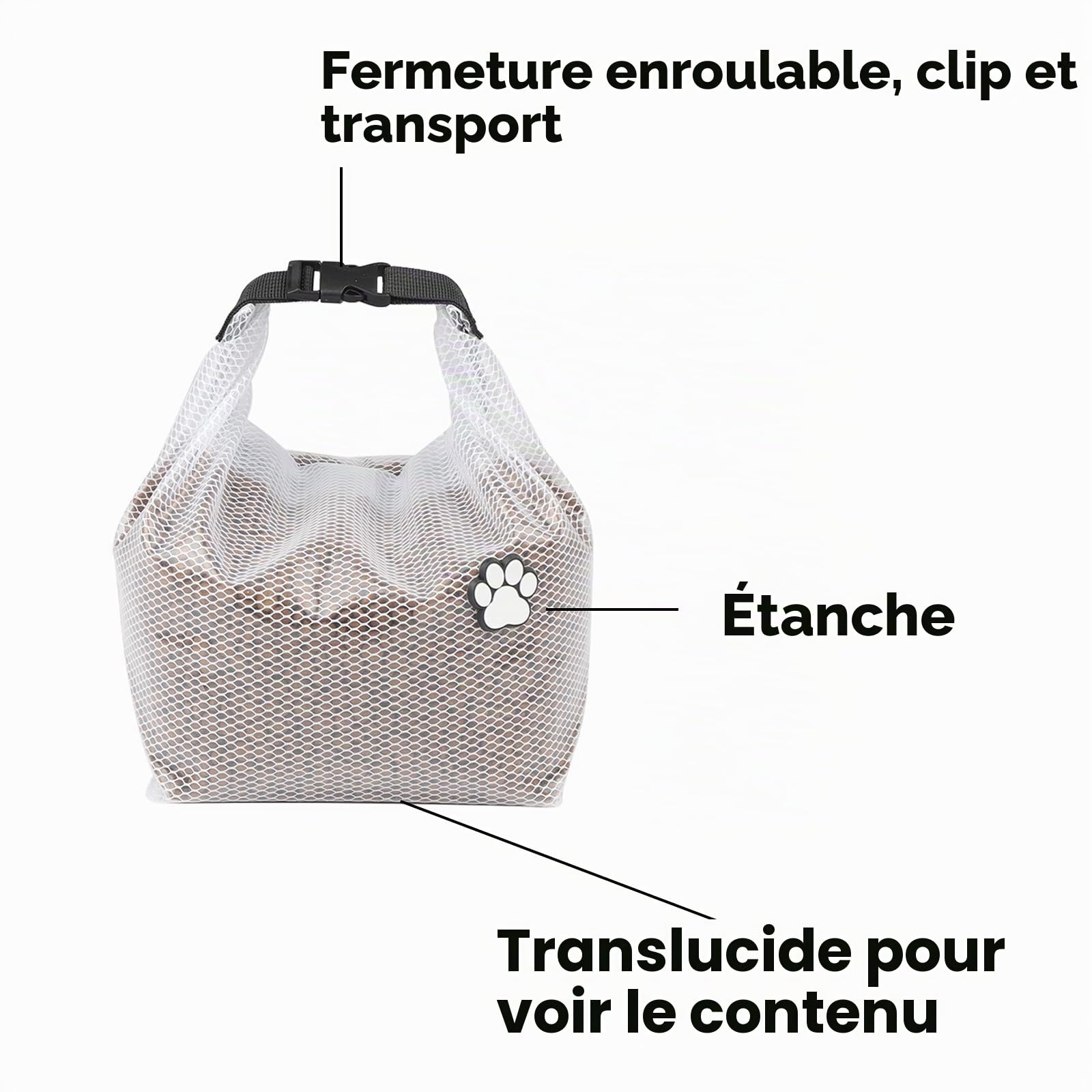 Lot de 2 sacs de voyage pour chien, conteneurs étanches parfaits pour camping, pension de chien et escapades