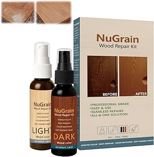 NuGrain Wood Repair Kit, Professional Wood Floor Scratch Repair, Floor Cover Nicks and Scratches, Restore a Finish for Wood, Hides Minor Defects