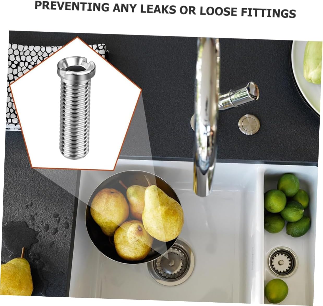 ZGHQHCDRH 5セット シンクラッチネジ シンクストレーナーバスケット スクリュープラグ 水槽固定ネジ 排水栓用 逆浸透浄水器