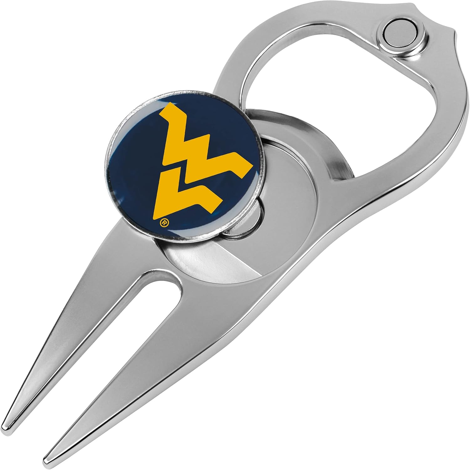 LinksWalker West Virginia Mountaineers - 3 Golf Ball Gift Pack with Hat Trick Divot Tool
