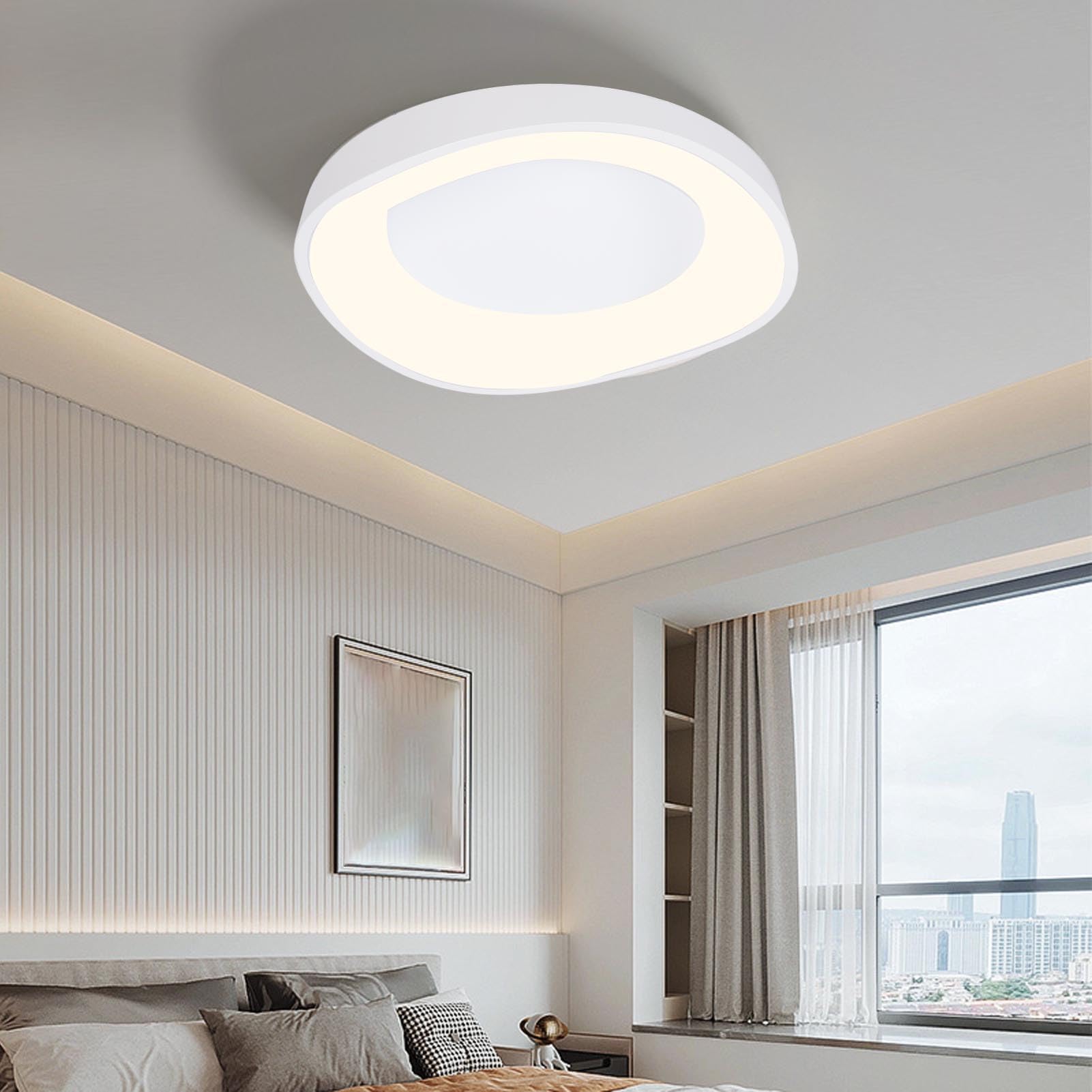 Generic Sufitowa LED z możliwością Płynnego ściemniania, Energooszczędna, Nowoczesna Oprawa do Sypialni, Biura – żelazko, Komputer – 23,6"