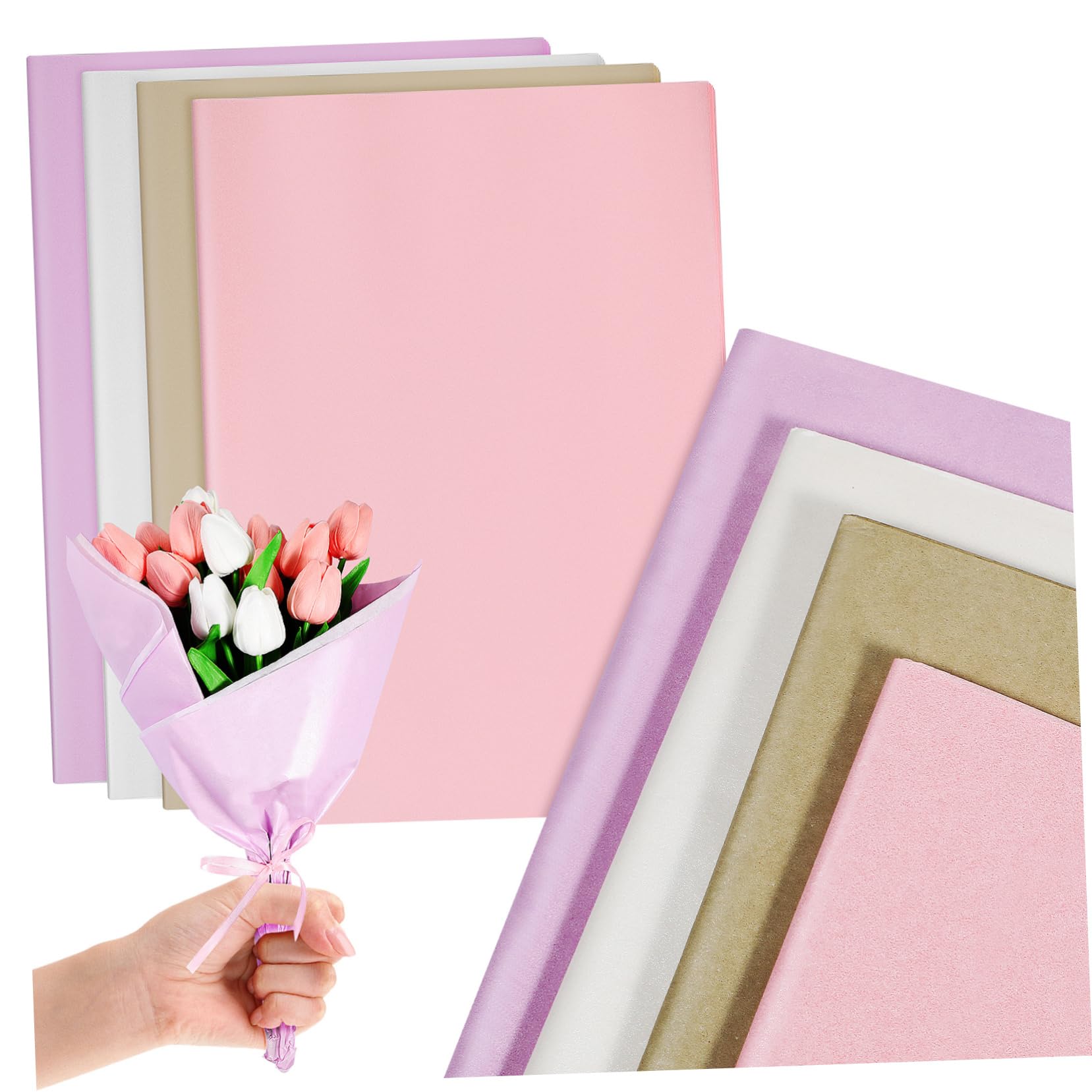Parliky 80 Hojas Papel de Regalo Papel de Embalaje Grueso Resistente Sakura para Envolver Regalos y Manualidades