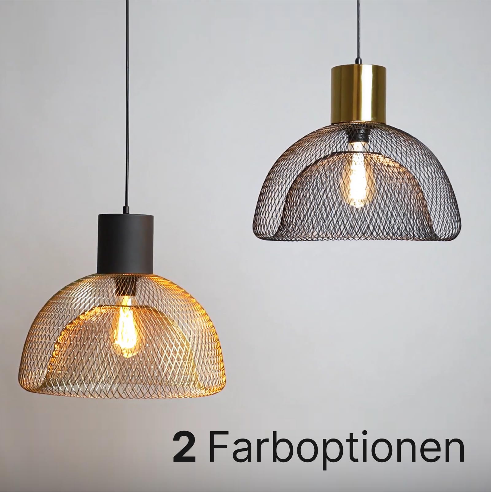 Lámpara colgante de techo para bombilla LED, metal negro, con cable y enchufe, luz interior para dormitorio
