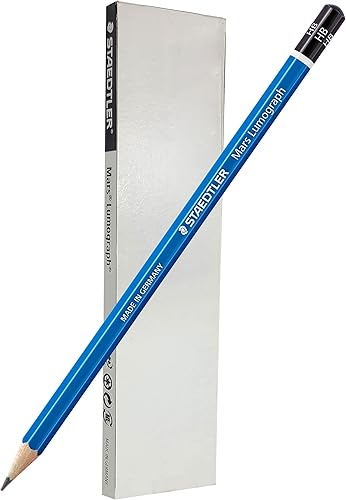 STAEDTLER Mars Lumograph HB - Lápiz de dibujo de grafito, 6 lápices