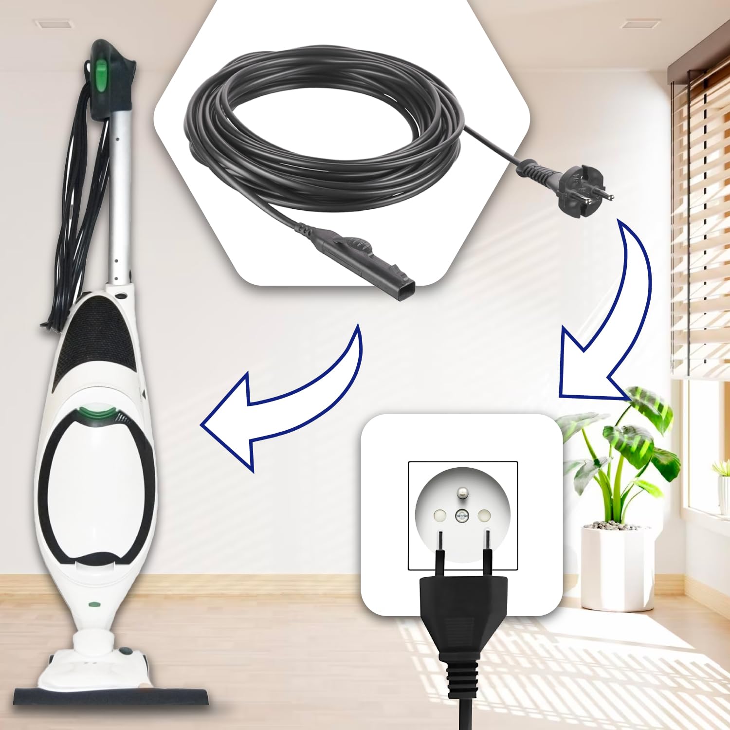 CAVO ALIMENTAZIONE BIMBY TM21 TM31 VORWERK - SM Elettrodomestici