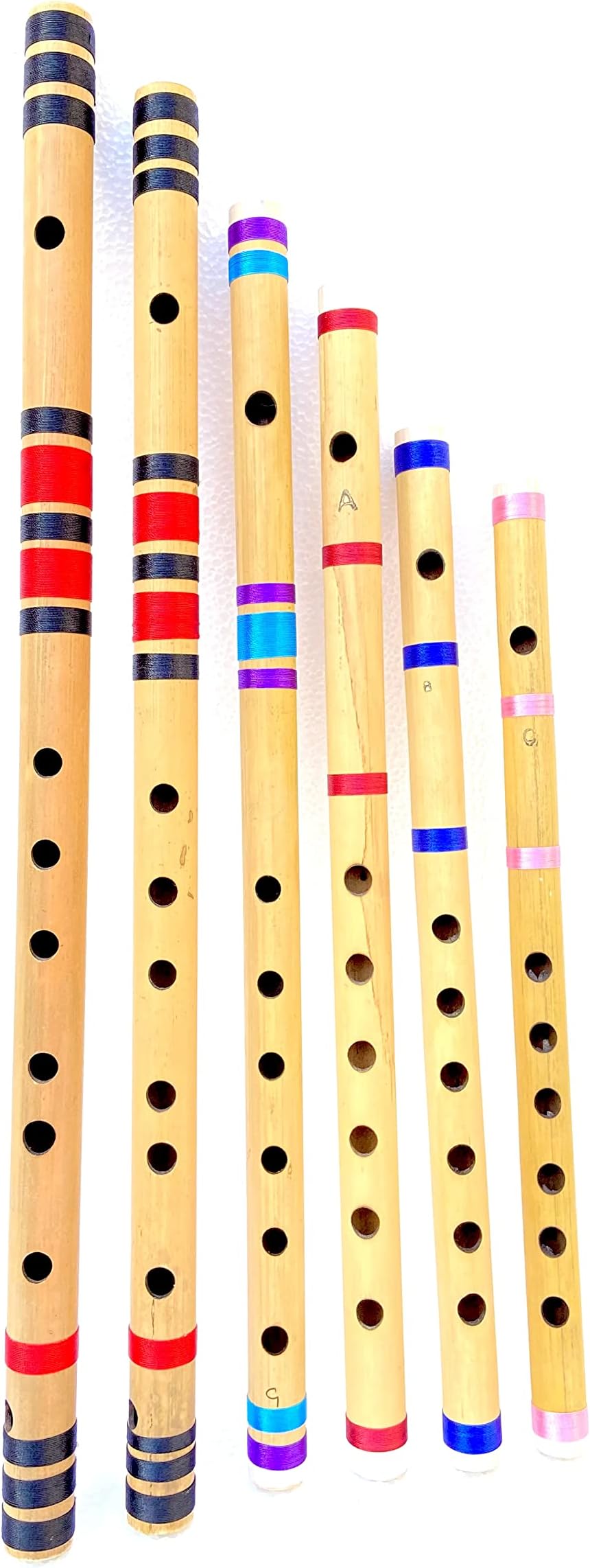 FONIERFlute bansuri musical instrument best sound|Six Pcs Set G Sharp C Sharp G+A+B+C Scale Professional Bamboo Flute