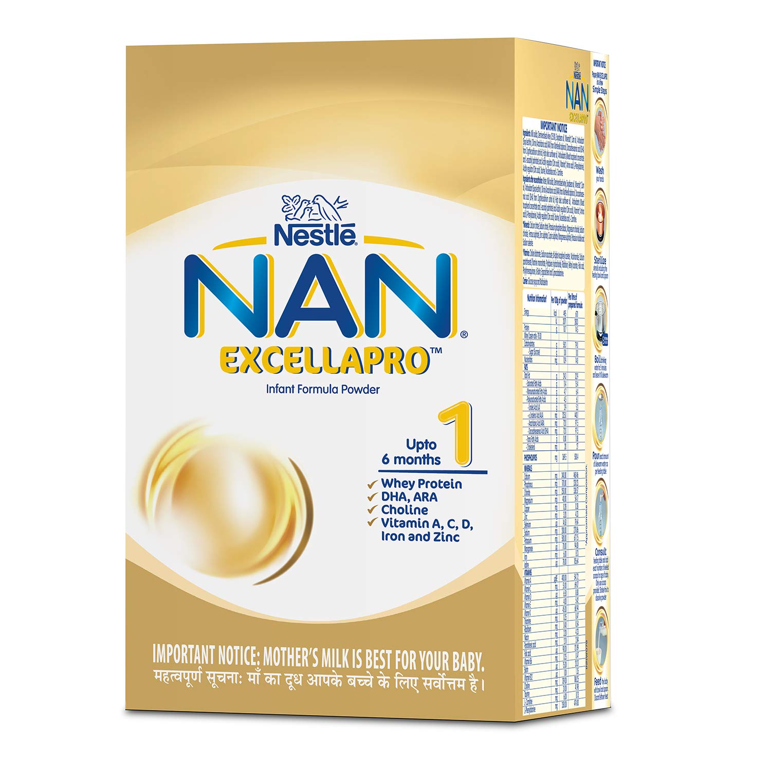 Nestle Nan Excellapro 1 Infant Formula Powder Upto 6 Months Stage 1 400g Tin Pack Buy Online In Isle Of Man At Undefined 75877630